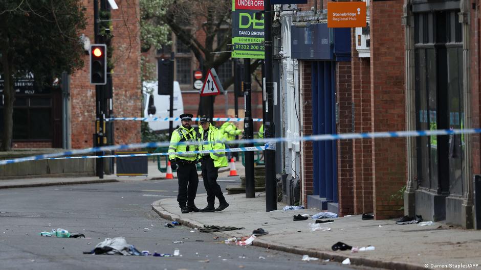 UK police question suspect after Derby car incident