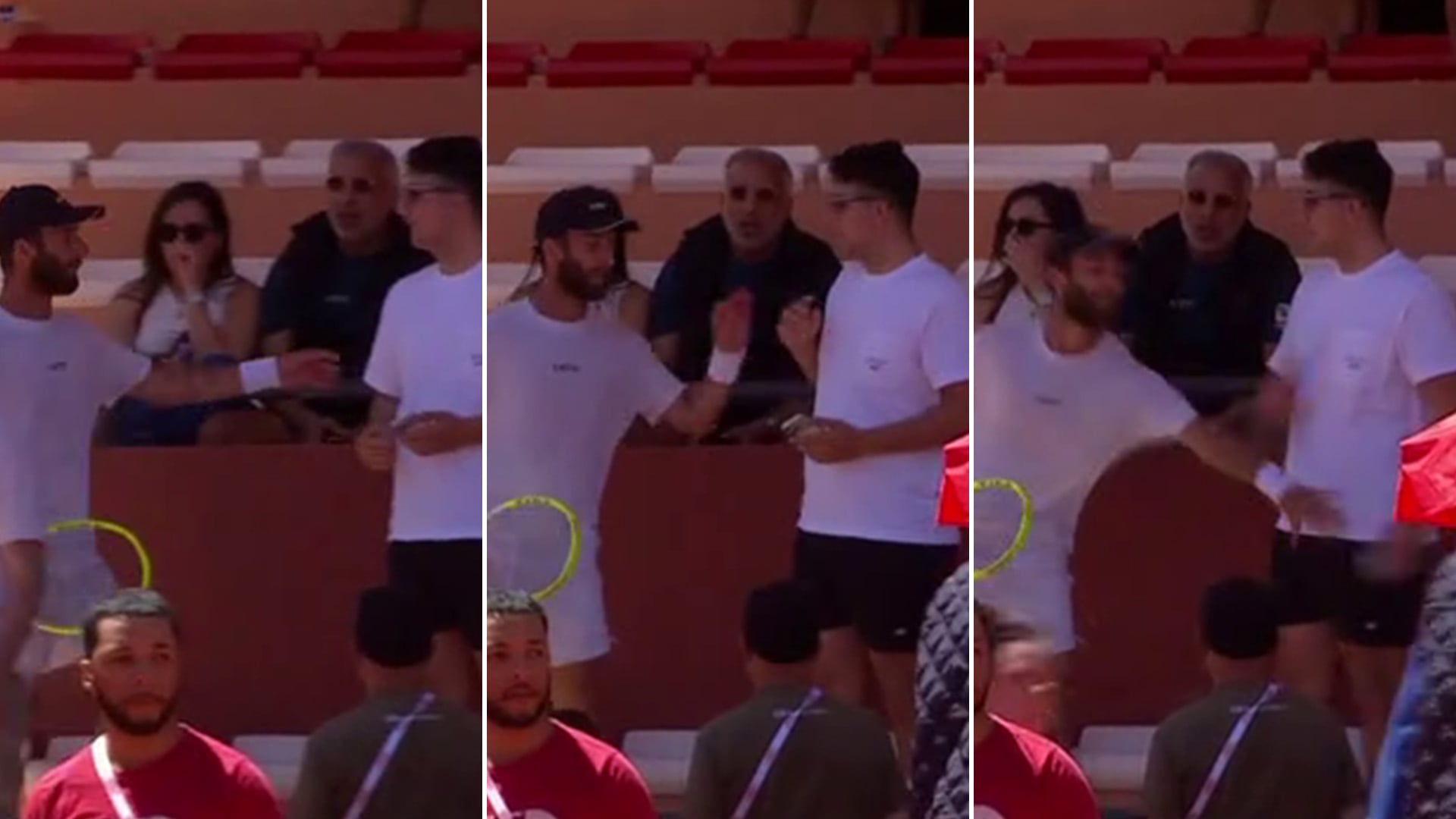 Nuevo escándalo del tenista francés Corentin Moutet tras un perder un partido: trepó a la tribuna y se enfrentó a un espectador