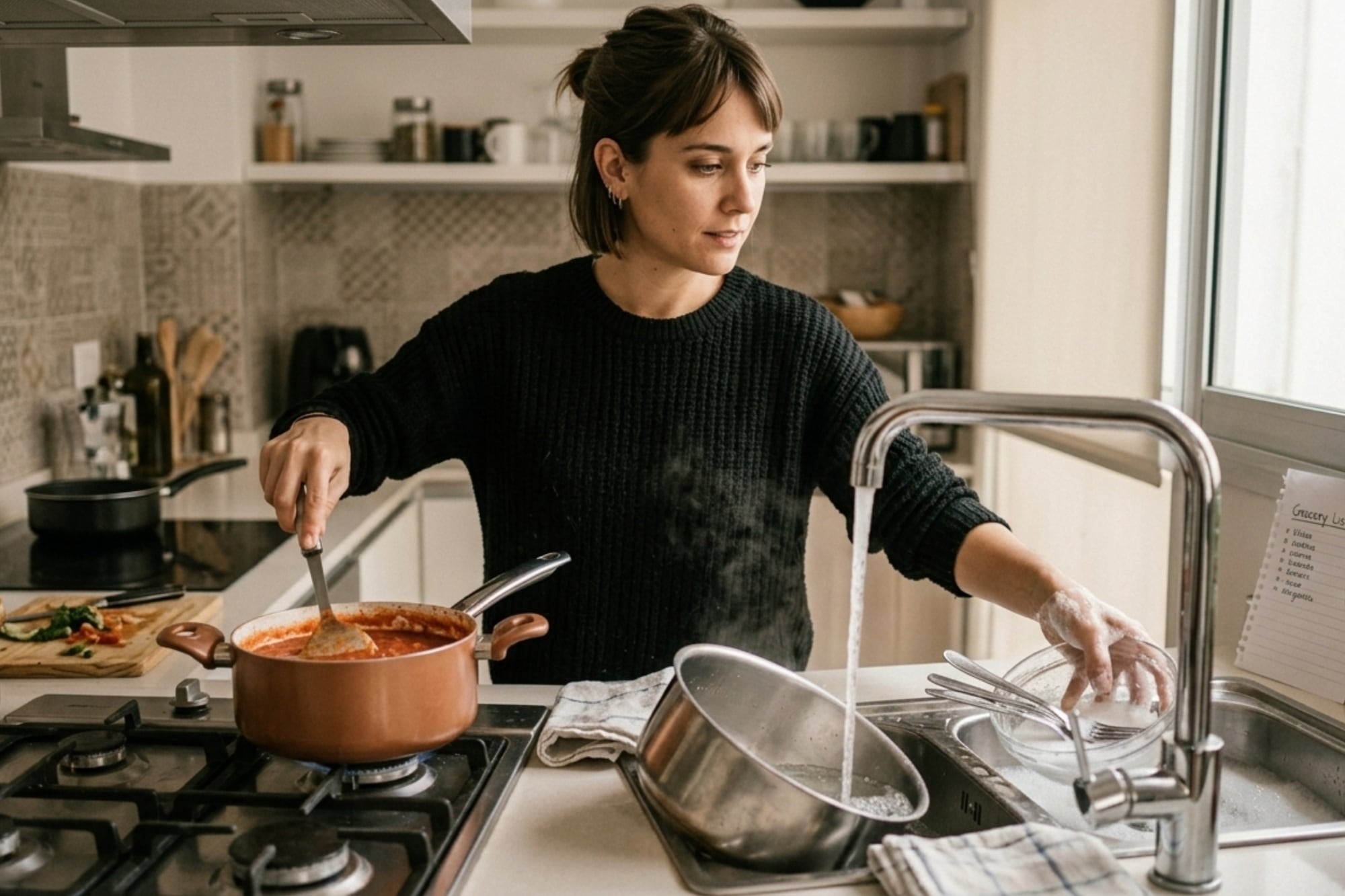 ¿Limpieza o ansiedad?: qué hay detrás de la necesidad de lavar los platos mientras cocinás