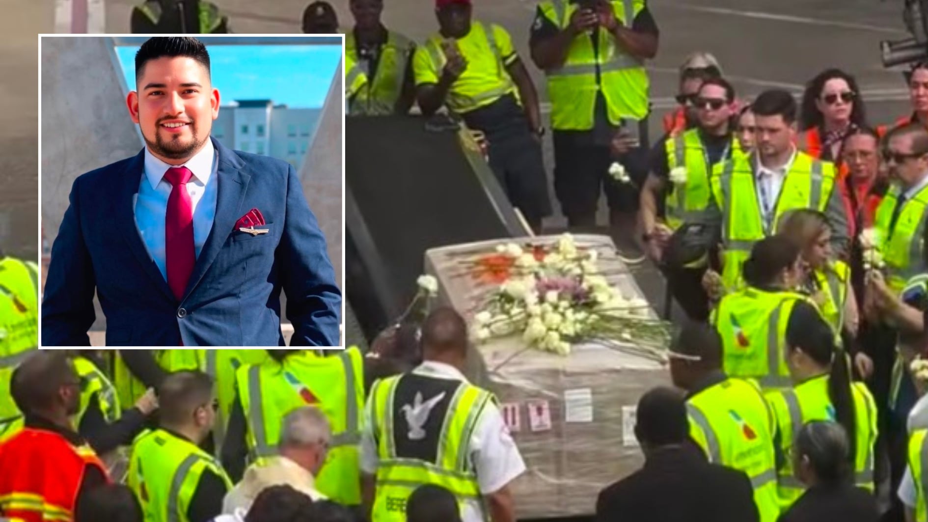 Llegó a Dallas el cuerpo de Eric Gutiérrez, el tripulante de cabina de American Airlines asesinado en Medellín: recaudaron en tiempo récord el dinero para su repatriación