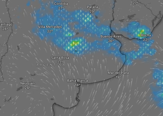 Cuándo llegan las tormentas y el frío, según el Servicio Meteorológico Nacional